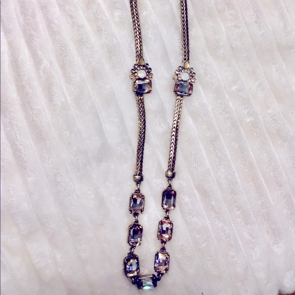 Loft bejeweled long necklace